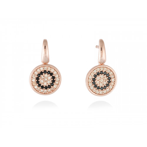 Pendientes Full Moon en plata Rosa