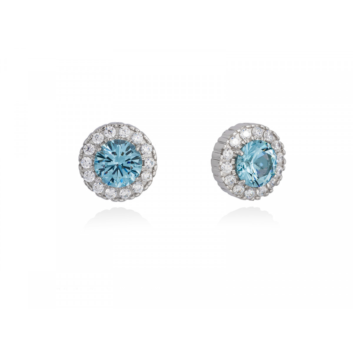 Pendientes Maui Azul en plata