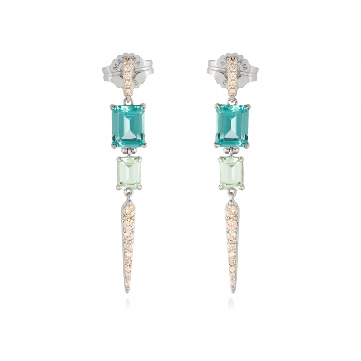 Pendientes Mónaco verde