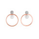 Pendientes Perle en plata rosa