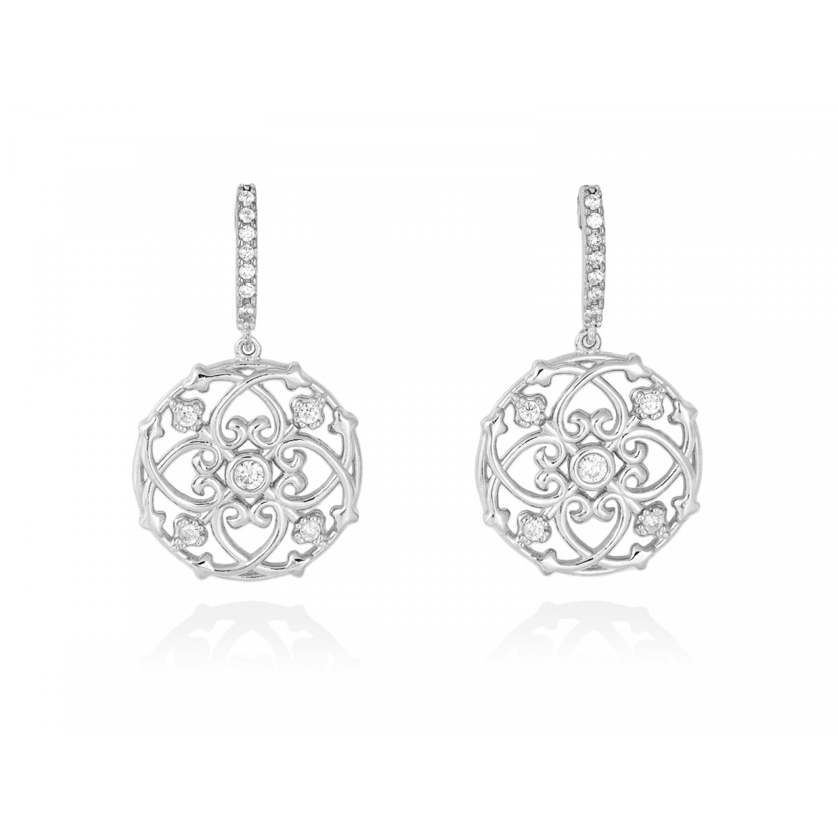 Pendientes Reims en plata