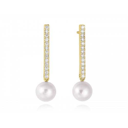Pendientes Sapporo en plata dorada
