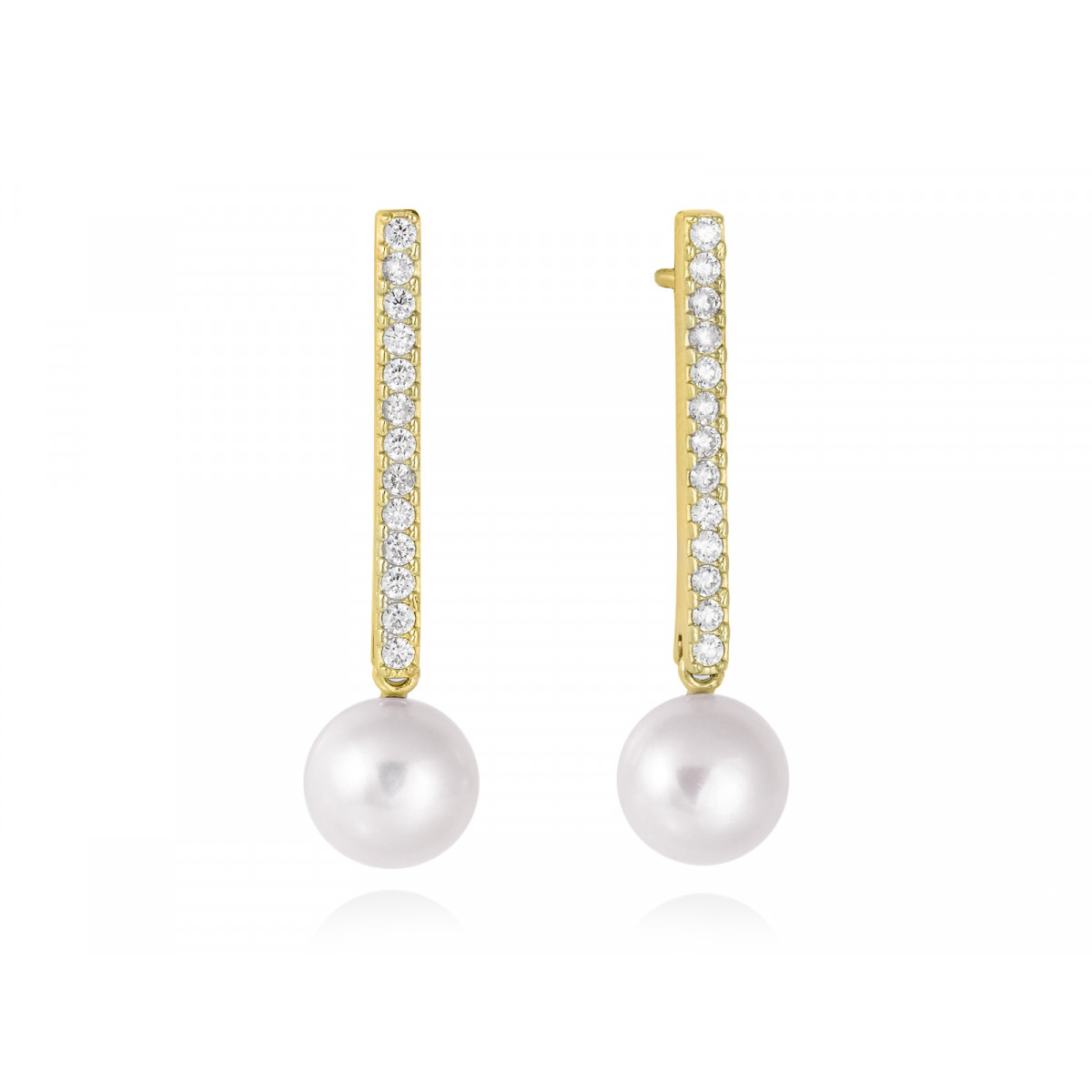 Pendientes Sapporo en plata dorada