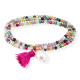 Pulsera ZEN Multicolor en plata Rosa