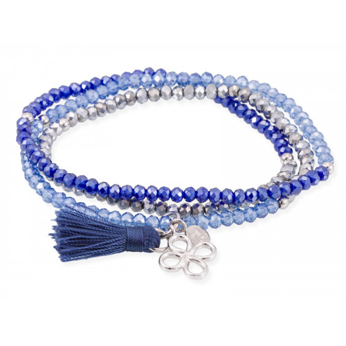 Pulsera ZEN azul en plata