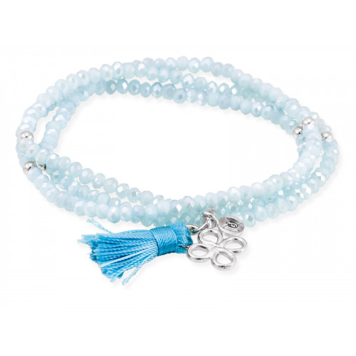 Pulsera ZEN azul en plata