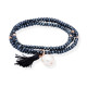 Pulsera ZEN Azul en plata rosa