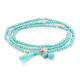 Pulsera ZEN Azul en plata rosa