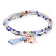 Pulsera ZEN Azul en plata rosa