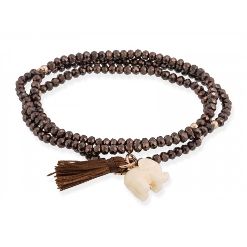 Pulsera ZEN Malva en plata rosa