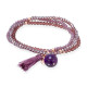 Pulsera ZEN Malva en plata rosa