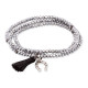 Pulsera ZEN Gris en plata