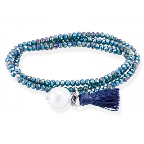 Pulsera ZEN Azul en plata