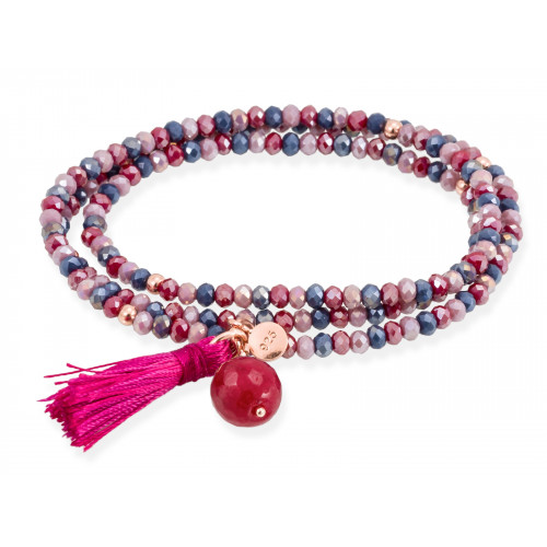 Pulsera ZEN Rosa en plata rosa