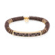 Pulsera Beluga Marrón en plata dorada