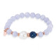 Pulsera Chakra Azul en plata Rosa