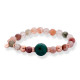 Pulsera Chakra Verde en plata rosa