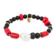 Pulsera Coral en plata dorada