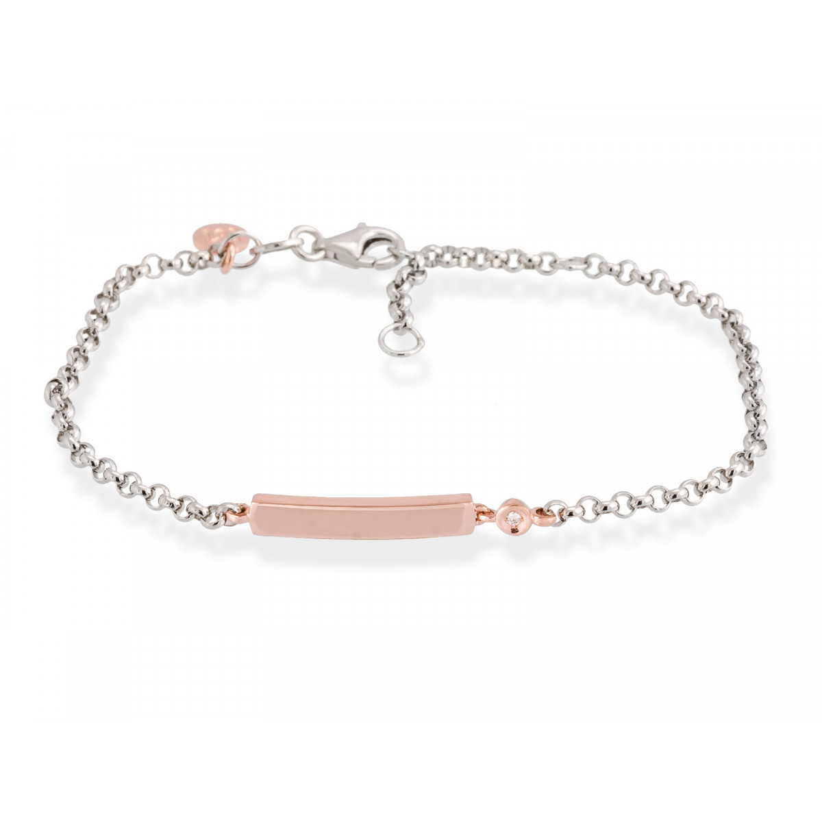Pulsera Gift en plata rosa