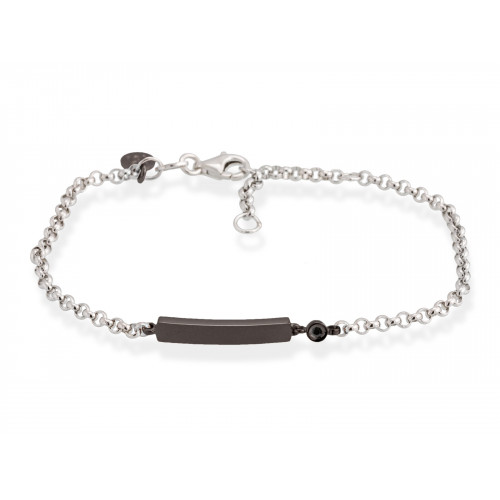 Pulsera Gift Negro en plata