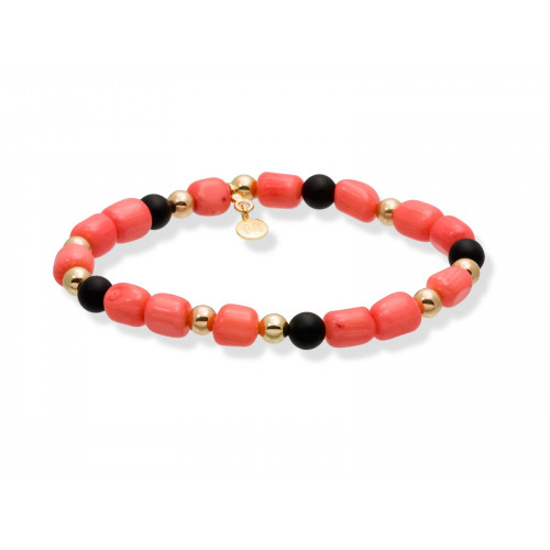 Pulsera MARE Coral en plata dorada