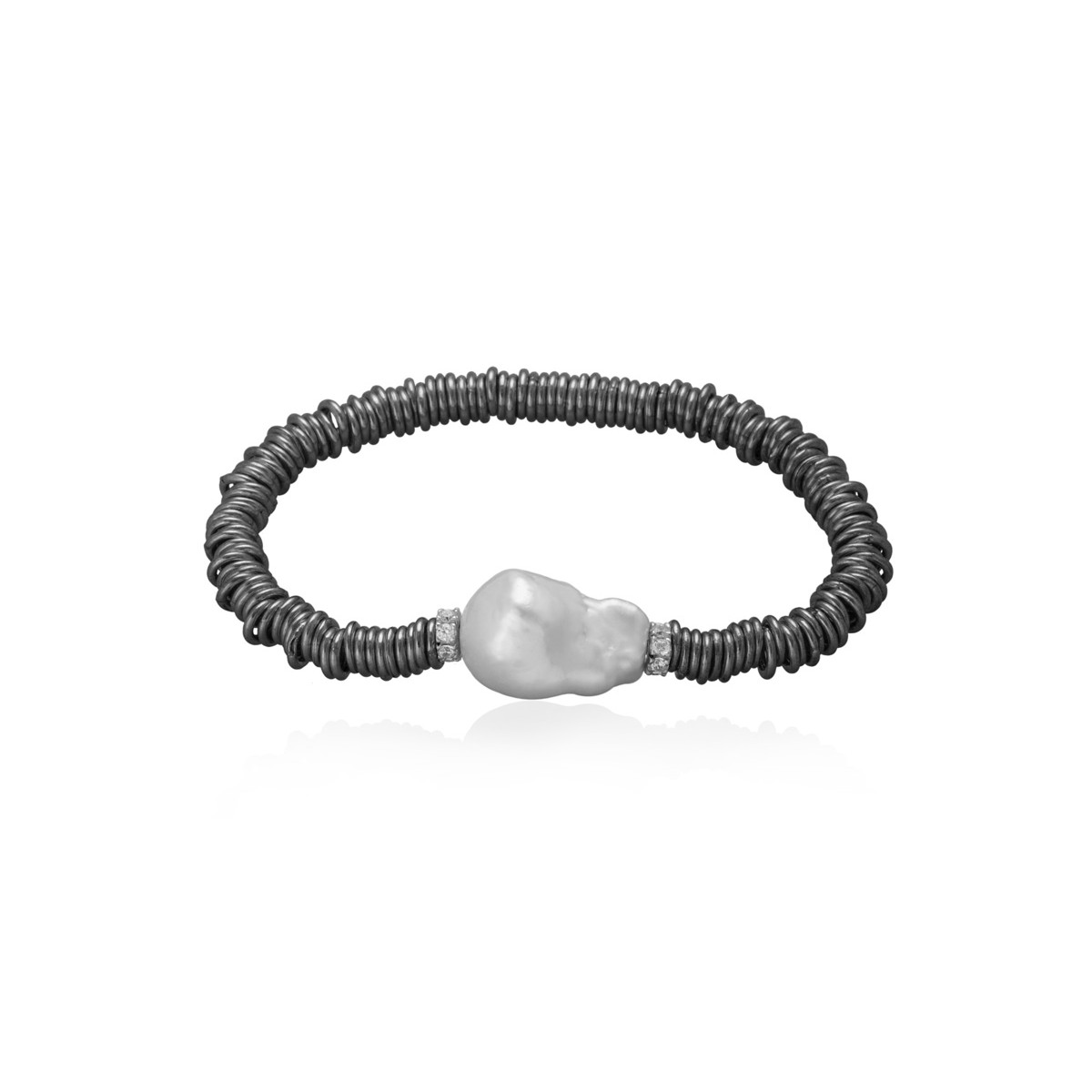 Pulsera Siena en plata negra