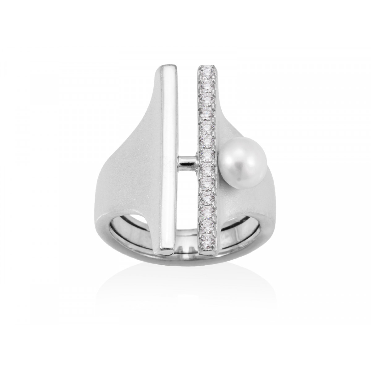 Anillo Sapporo perla en plata