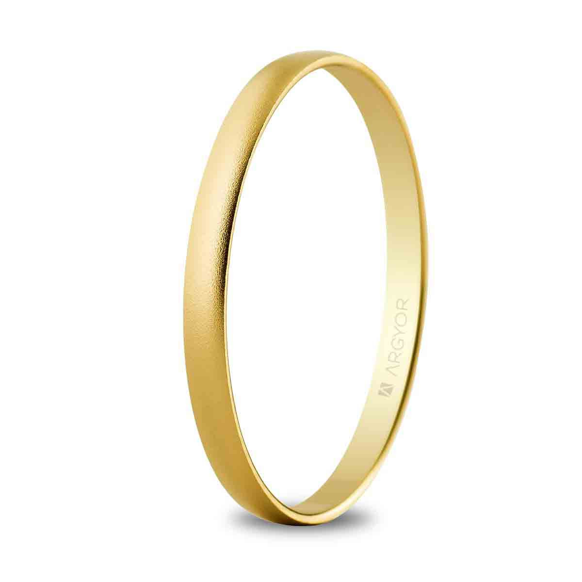 Alianza de boda oro efecto arena