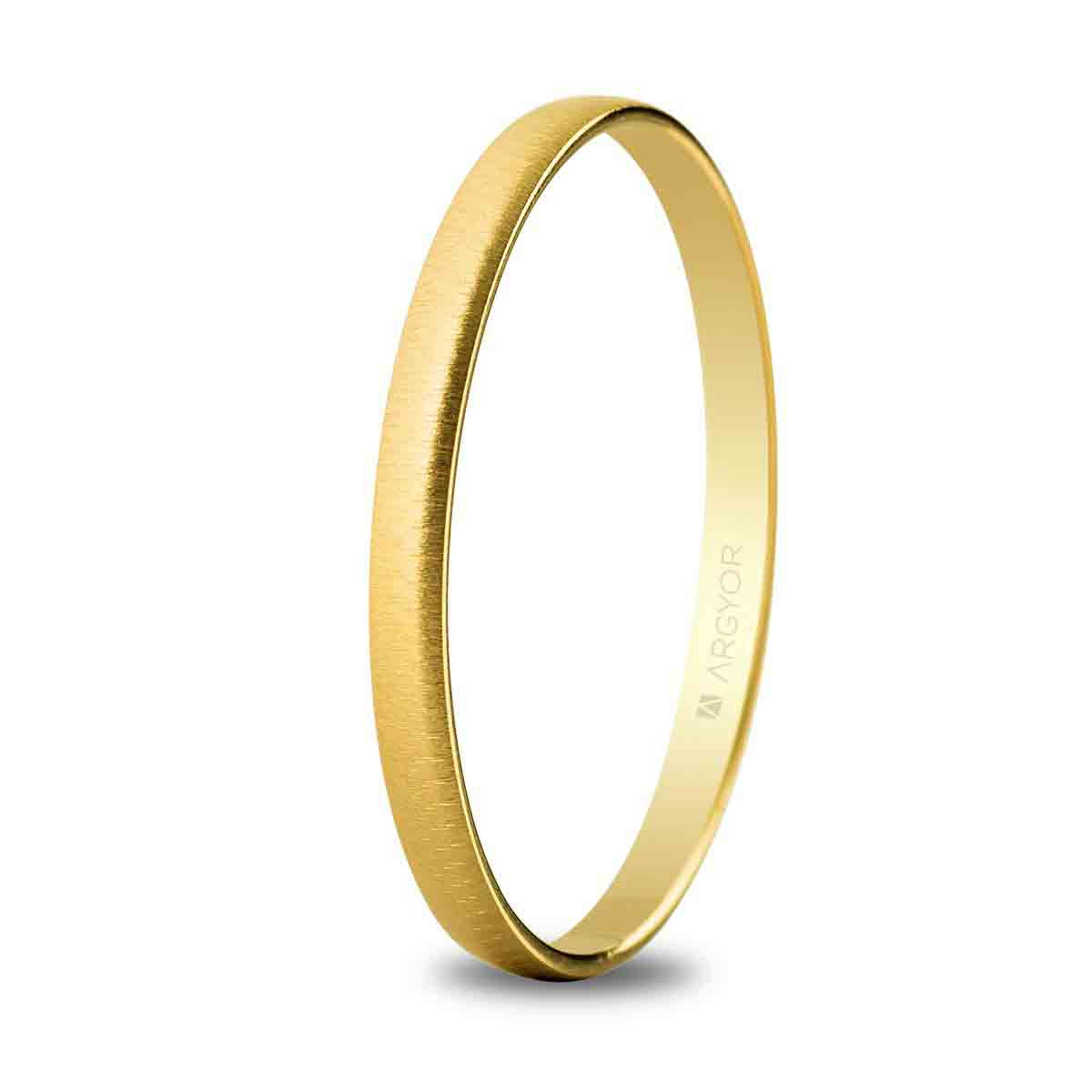 Alianza de boda oro texturizada