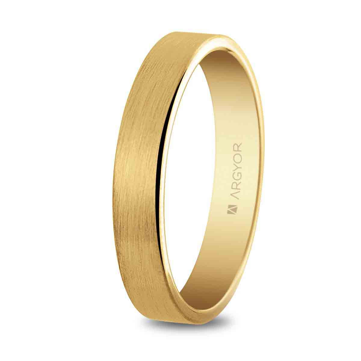 Alianza de boda oro satinada