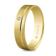 Alianza oro con diamante circular
