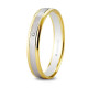 Alianza oro bicolor con diamante