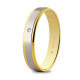 Alianza de boda 2 oros con diamante