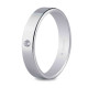 Alianza oro blanco con diamante
