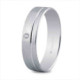 Alianza oro blanco con diamante