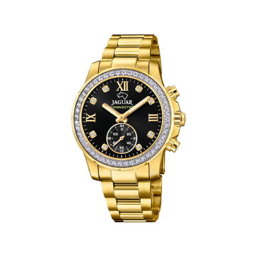 RELOJ JAGUAR NEGRO/DORADO