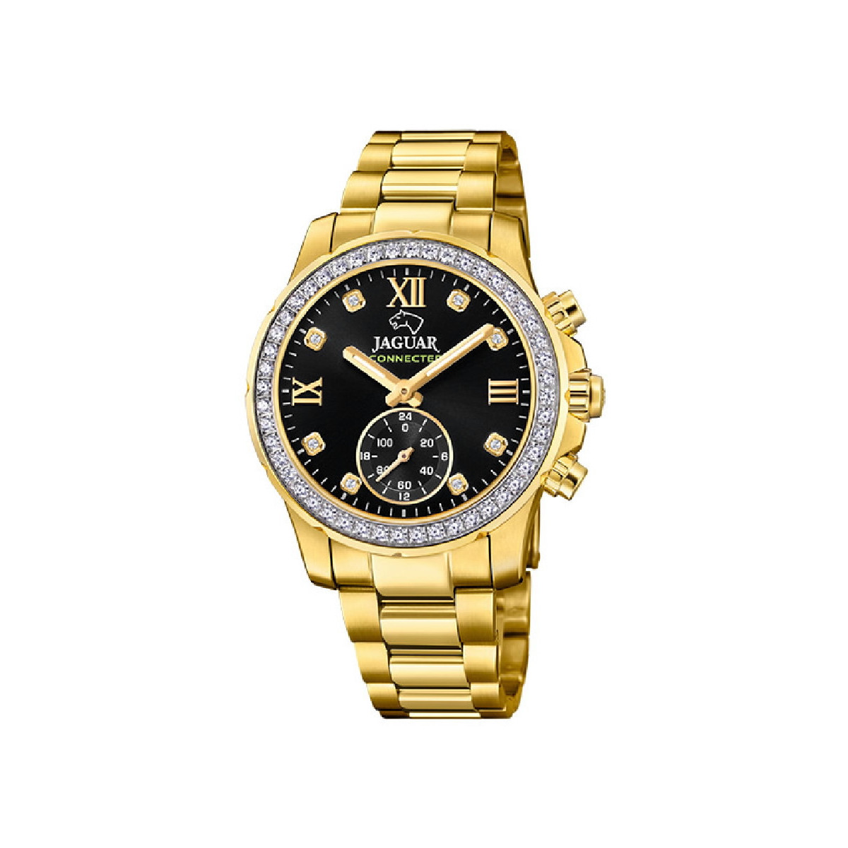 RELOJ JAGUAR NEGRO/DORADO