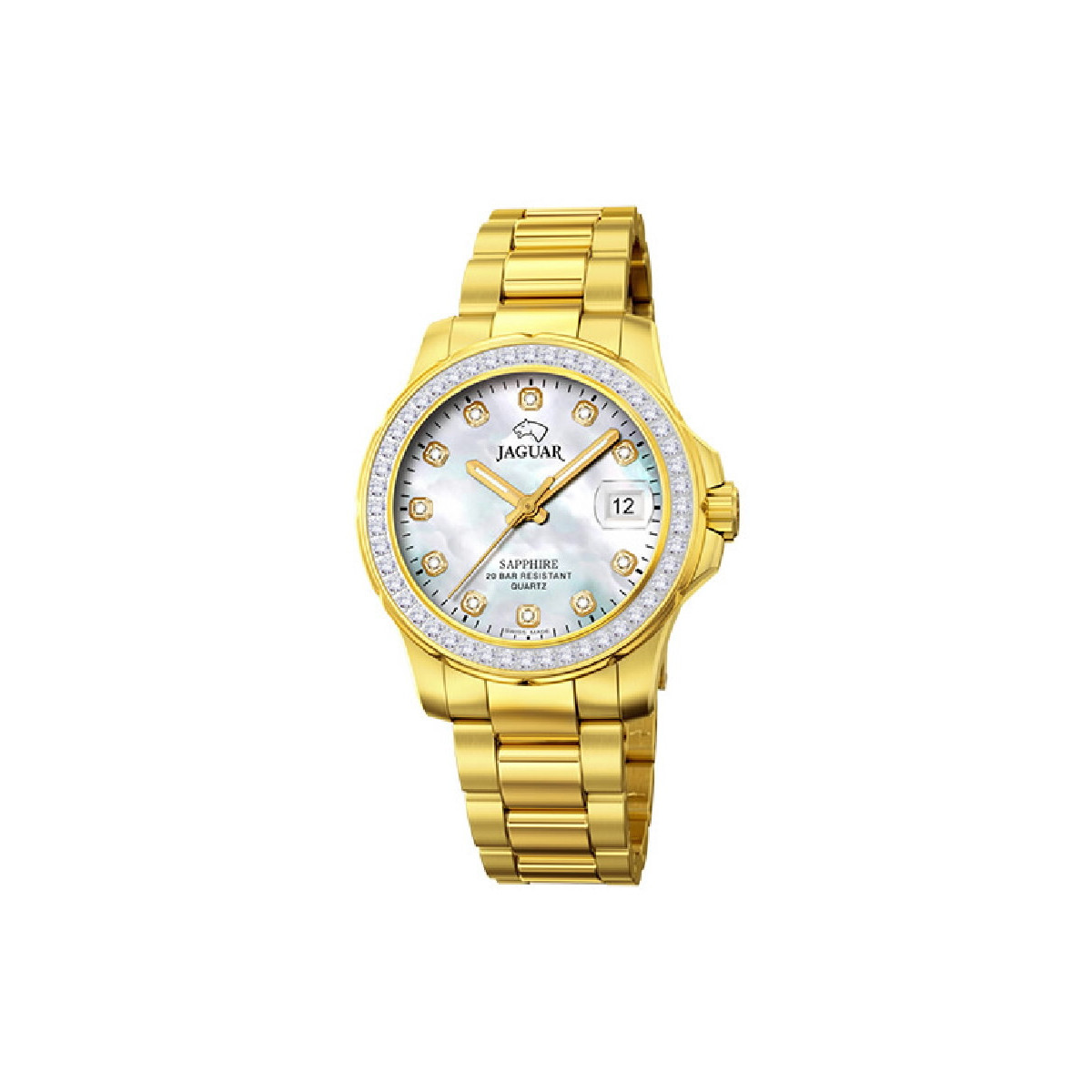 RELOJ JAGUAR NACARADO/DORADO